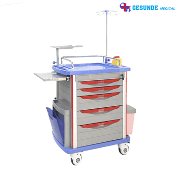 Troli Rumah Sakit Instrument Trolley Emergency Trolley 