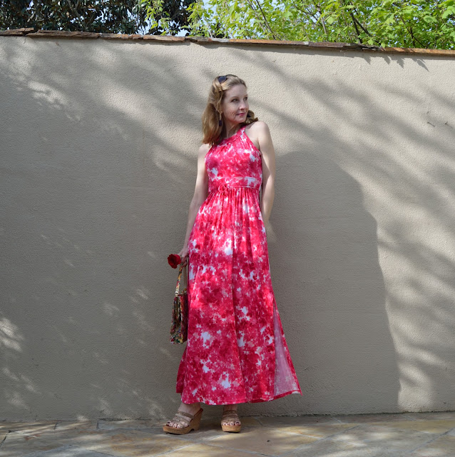 pretty floral maxi dress, Calvin Klein, floral finds