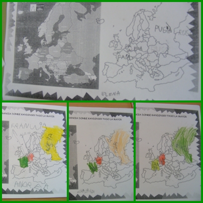 mapa de europa para colorear. Buscamos a España, para