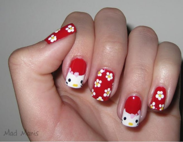 hello kitty nail design pictures