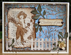 Stamps - Artistic Outpost Bluebird, Our Daily Bread Designs Custom Fence Die, Our Daily Bread Designs Blooming Garden Paper Collection