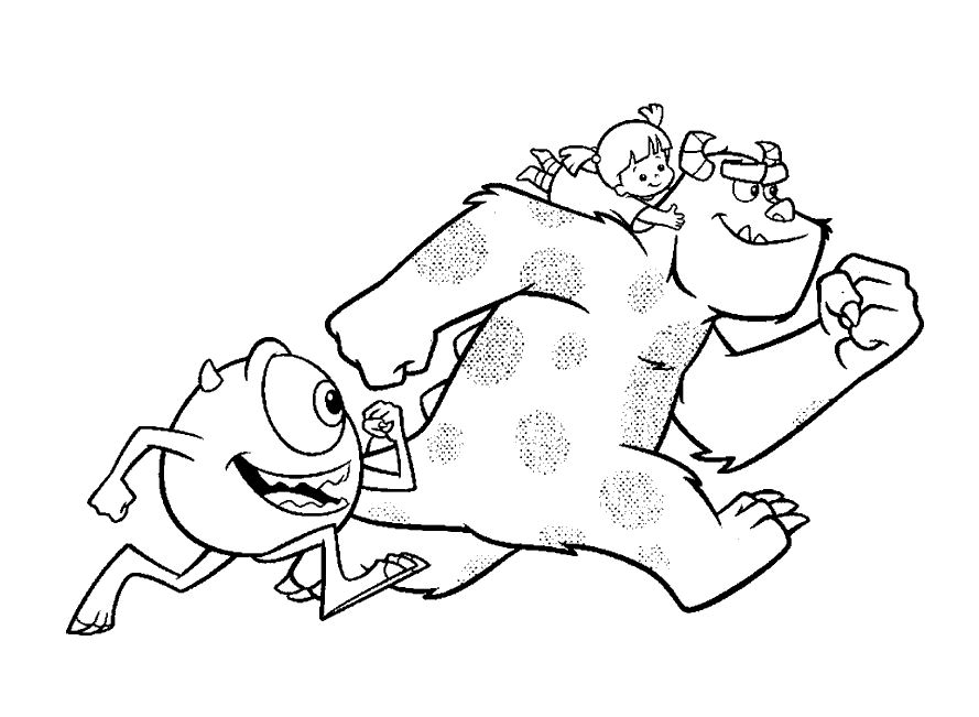 Kids Under 7 Monsters Inc Coloring Pages