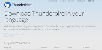 tips download bahasa thunderbird email