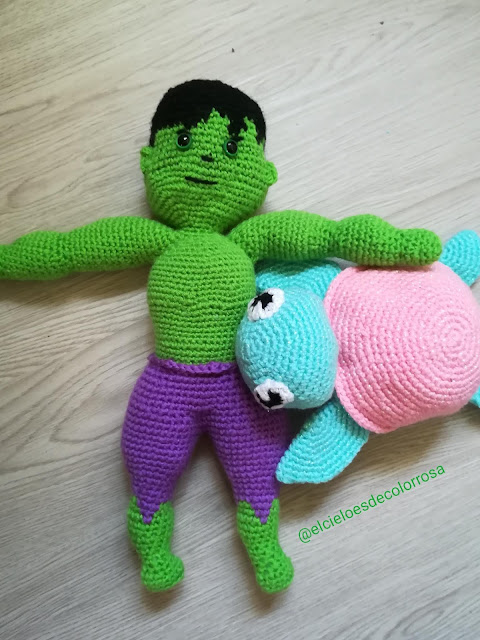 amigurumi Hulk tortuga