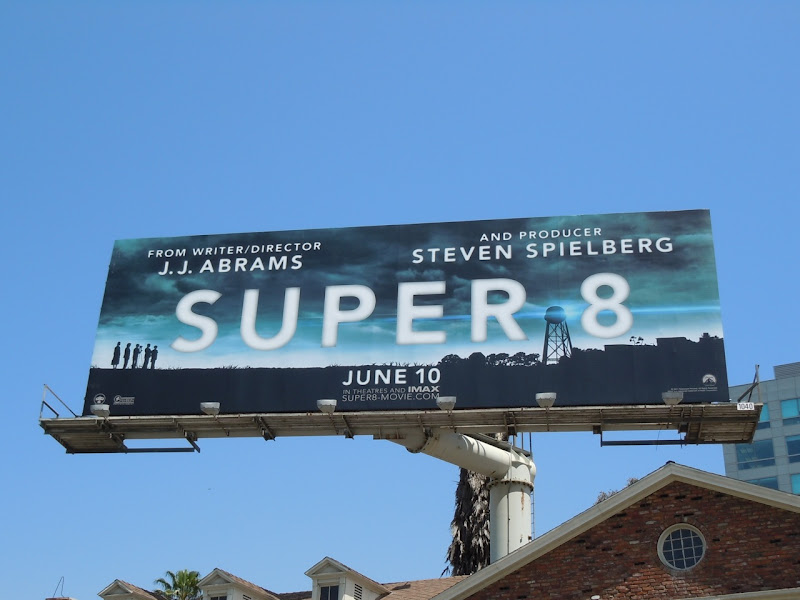 super 8 movie logo. Super 8 movie billboard