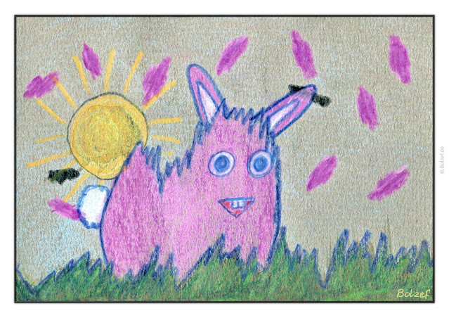seltene rosa Tier, Kaninchen, Hasen Bilder - rare pink animal, rabbit, bunny drawing