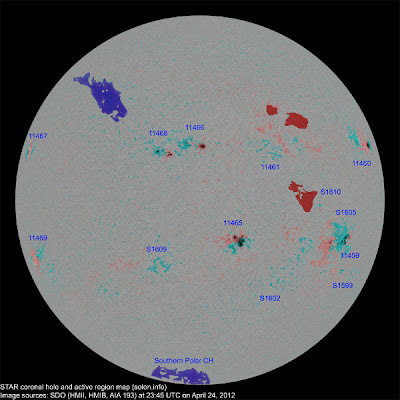 Manchas solares 25 de Abril de 2012