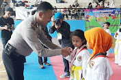 Wakapolsek Tambora Akp Kasranto Membuka Acara TRY OUT TAEKWONDO Di GOR Tambora