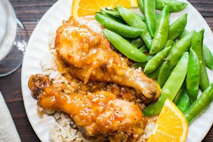 Slow Cooker Orange Chicken Drumsticks #chicken #chickenrecipes