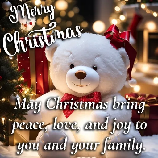 May Christmas bring peace, love, and joy to you and your family.