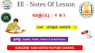 எண்ணும் எழுத்தும் Notes Of Lesson 4th 5th June 2 Week 2023-24