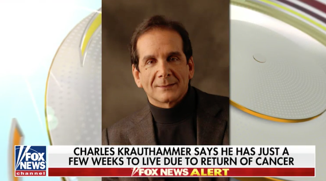  Fox News star Charles Krauthammer reveals he has weeks to live in heartbreaking letter