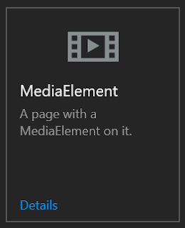 MediaElement option in the wizard