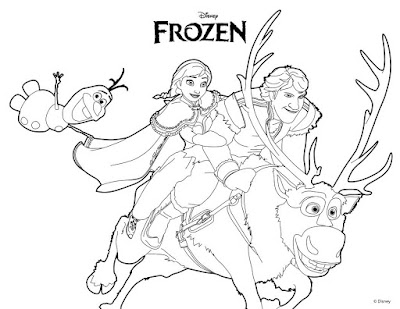 Desenhos do Frozen para Colorir e Imprimir