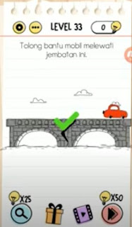 Tolong Bantu Mobil Melewati Jembatan Ini Brain Test
