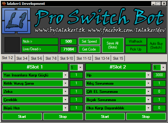 Metin2 PvP Pro Switch Bot 15 Slotlu Efsun Botu