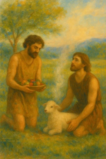 Cain and Abel offering sacrifices – 가인과 아벨이 제사를 드리는 장면
