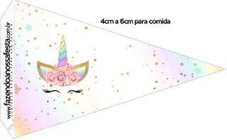 Unicorn and Rainbow: Free Party Printables. 