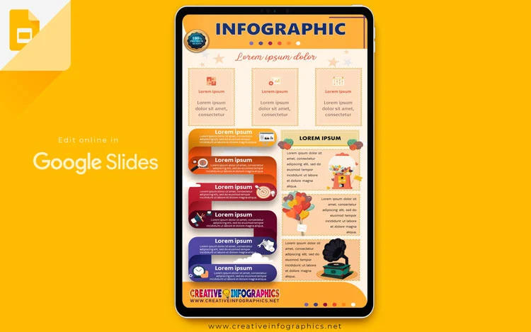 Infographics in Google Slides with original design