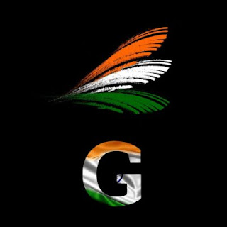 G Name Tiranga image India Flag G Letter Wallpaper