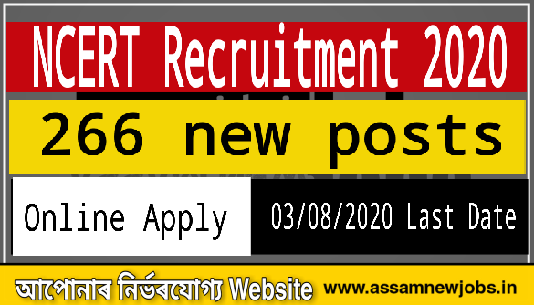 NCERT Recruitment of 2020 Online Apply 266 Academic Positions posts