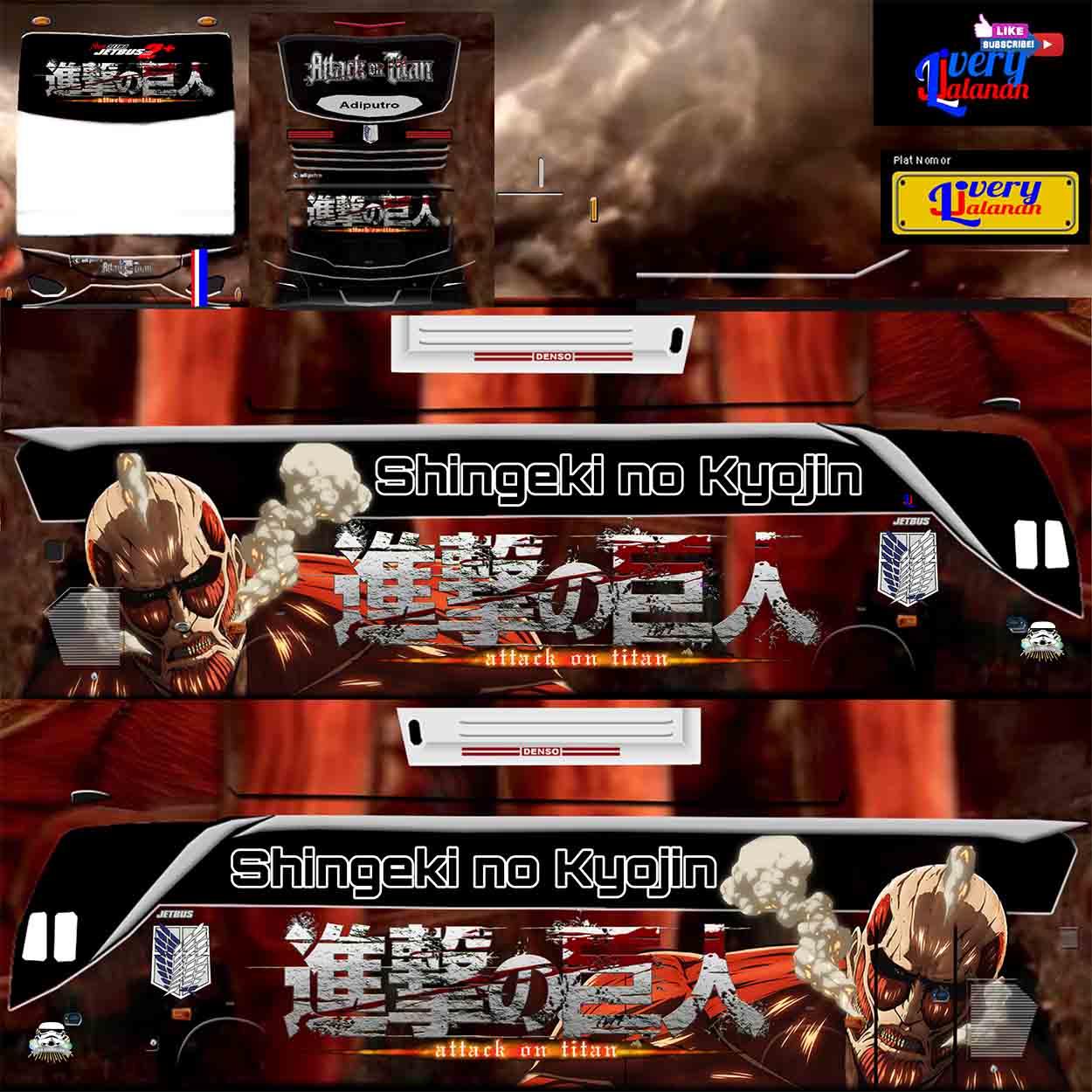 Livery Srikandi SHD attack on titan