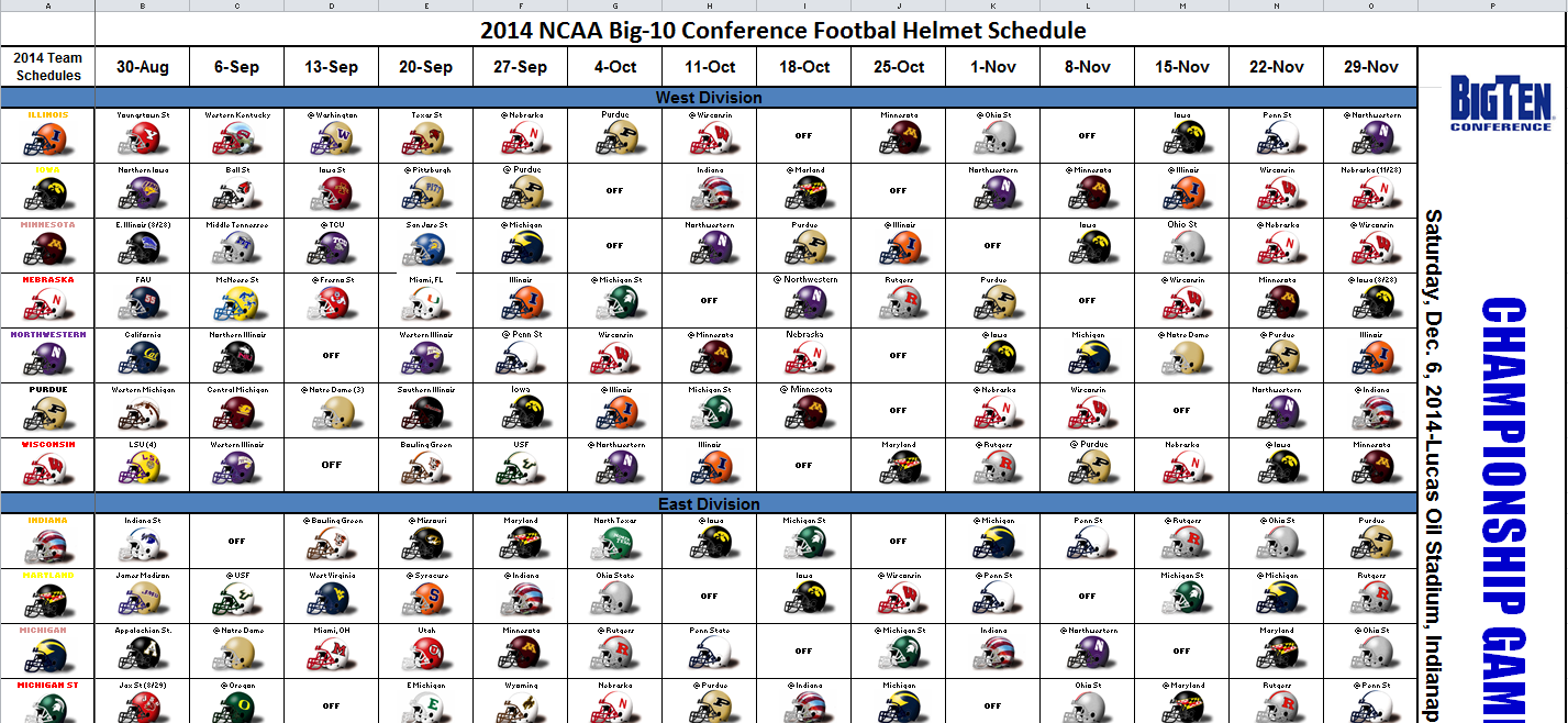 Download this Ncaa College Football Helmet Schedule picture