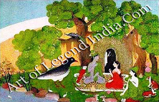 Rama ,Sita and Laxman in the forest