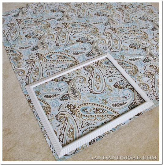 position frame on fabric