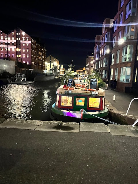 a boat on a canal