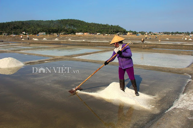 Vẻ đẹp cánh đồng muối Sa Huỳnh