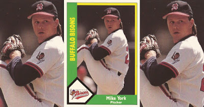 Mike York 1990 Buffalo Bisons card