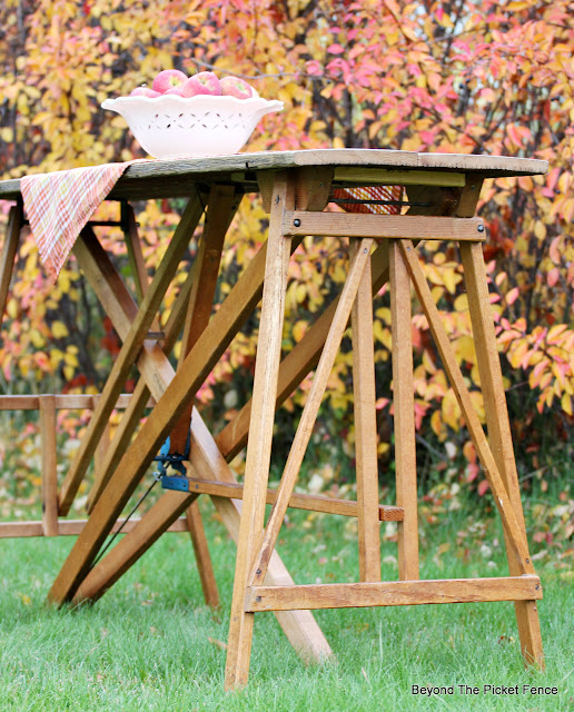 Make a Table with Vintage Wood Ironing Boards