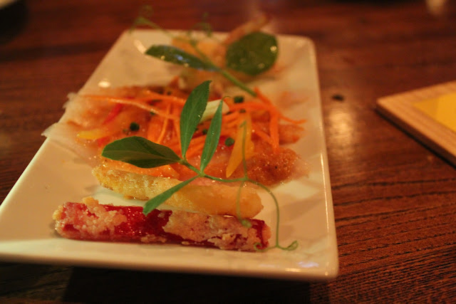 Flounder crudo at Moxy, Portsmouth, N.H.