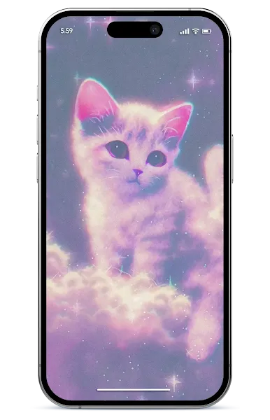 Cute Aesthetic Kitten HD Wallpaper for Phone