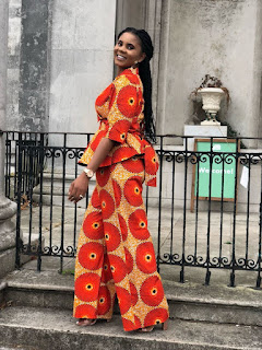 Wide-leg Ankara pants outfit