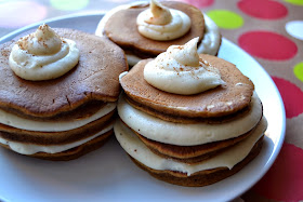 Gingerbread Flavour Pancakes with and Eggnog flavour cream cheese