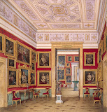 Interiors of the New Hermitage. The Study of Italian Art by Edward Petrovich Hau - Architecture Drawings from Hermitage Museum