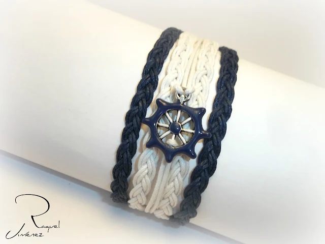 pulsera navy azul y balnca