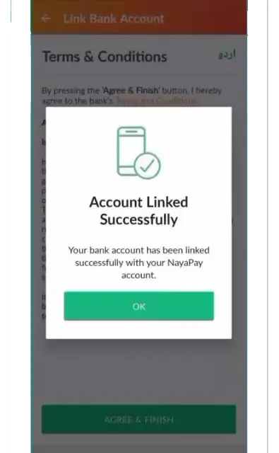 linked nayapay account with bank acount