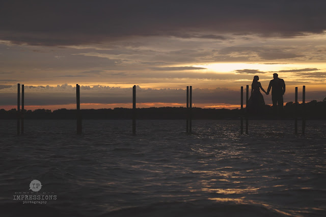 okoboji wedding at sunset