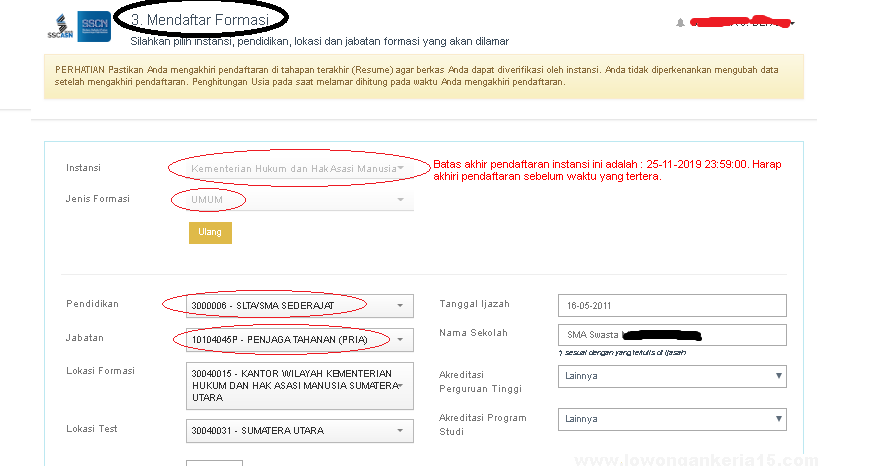 Cara Mengisi Formasi CPNS Penjaga Tahanan Kemenkumham di SSCN.BKN.go.id - REKRUTMEN LOWONGAN ...