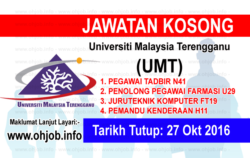 Job Vacancy at Universiti Malaysia Terengganu (UMT 
