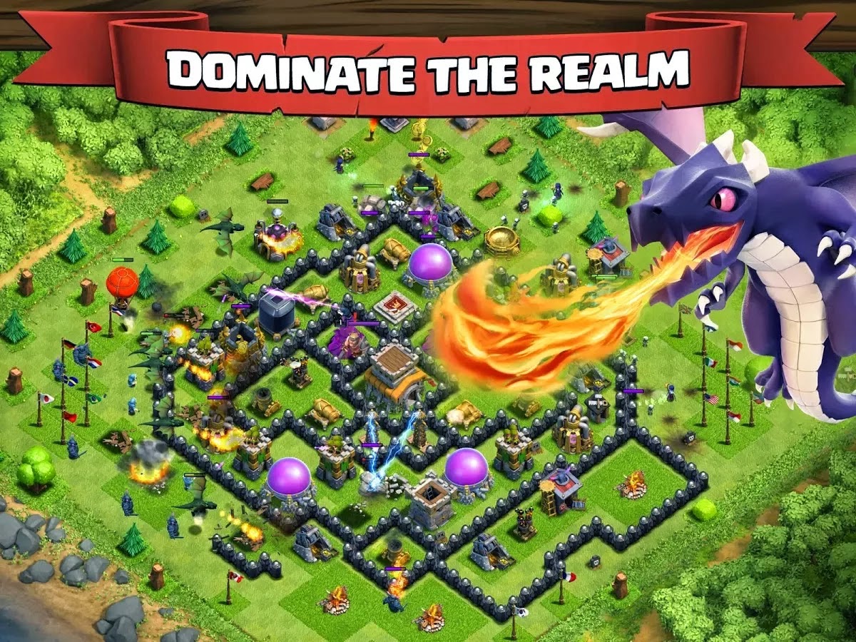 Clash of Clans v7.1.1 Mod APK ( Unlimited Gold Gems Dark Elixir ) Terbaru