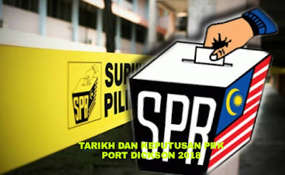 Tarikh dan Keputusan PRK Parlimen Port Dickson 2018