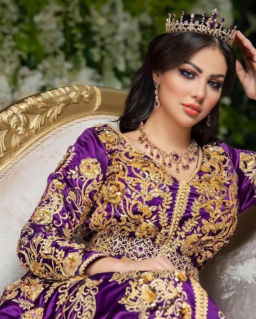 caftan mauve mariée hlel paris 2021