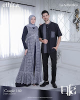 Koleksi Ethica Terbaru Couple 160 Dark Saphirre Baju Muslim Seragam Keluarga Anggun Elegant Stylish Kekinian Outfit Hari Raya Lebaran IDUL FITRI 2023