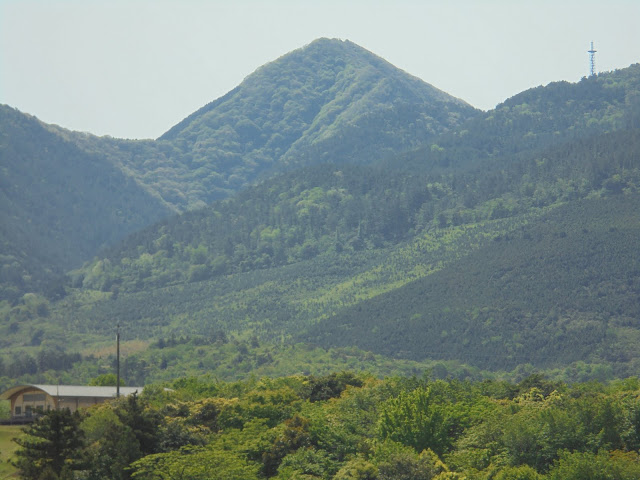 先日の大平山に登ったルートが斜めに映っています