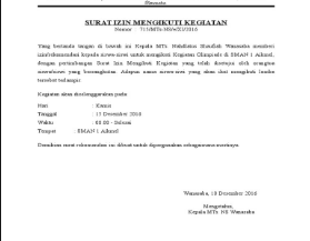 Surat Tugas Mengikuti Lomba Doc  Kumpulan Contoh Surat