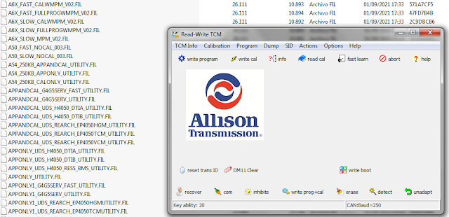 allison tcm reflash curso online calibracion